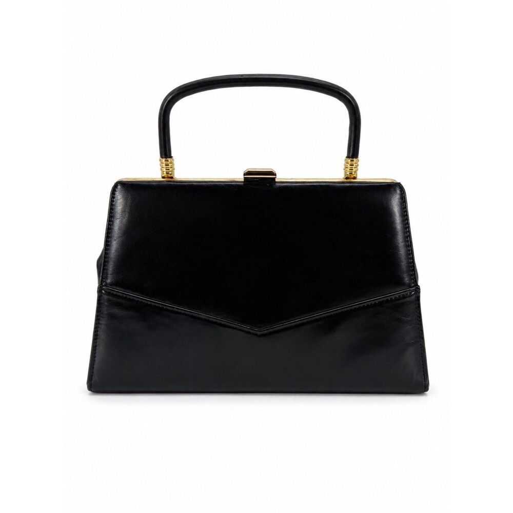 Town & Country Navy Vintage Structured Top Handle Small Purse Bag Evening Mod
